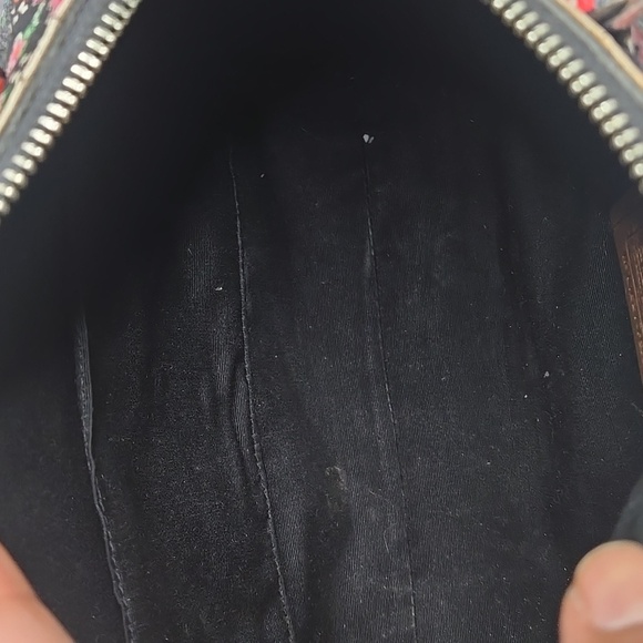 Coach Black Floral Handbag - Picture 15 of 17